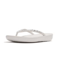 Iqushion Multi-Crystal Ergonomic Flip-Flops Urban White