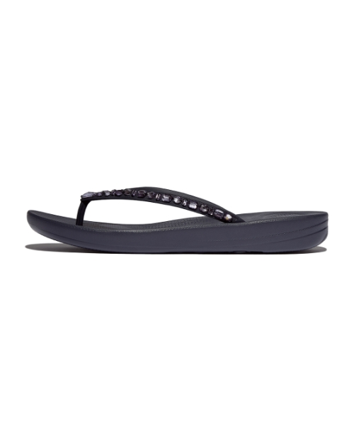 Iqushion Multi-Crystal Ergonomic Flip-Flops Midnight Navy
