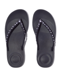 Iqushion Multi-Crystal Ergonomic Flip-Flops Midnight Navy