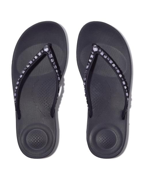 Iqushion Multi-Crystal Ergonomic Flip-Flops Midnight Navy