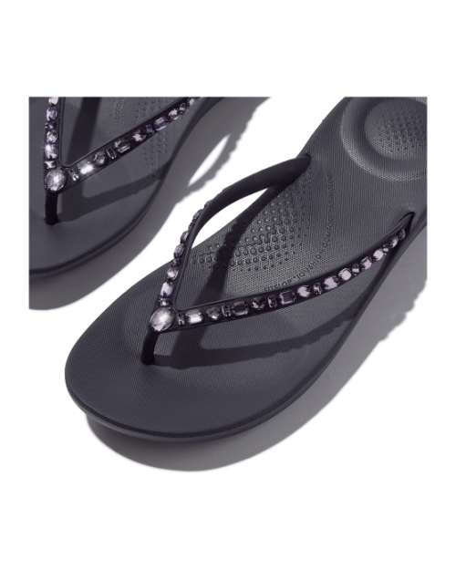 Iqushion Multi-Crystal Ergonomic Flip-Flops Midnight Navy