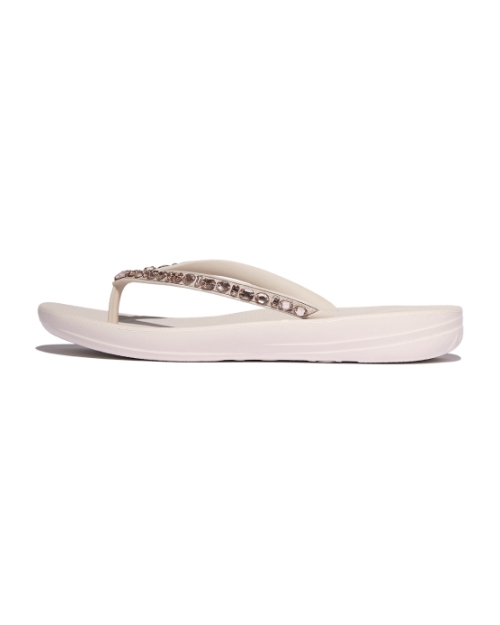 Iqushion Multi-Crystal Ergonomic Flip-Flops Nude Rose
