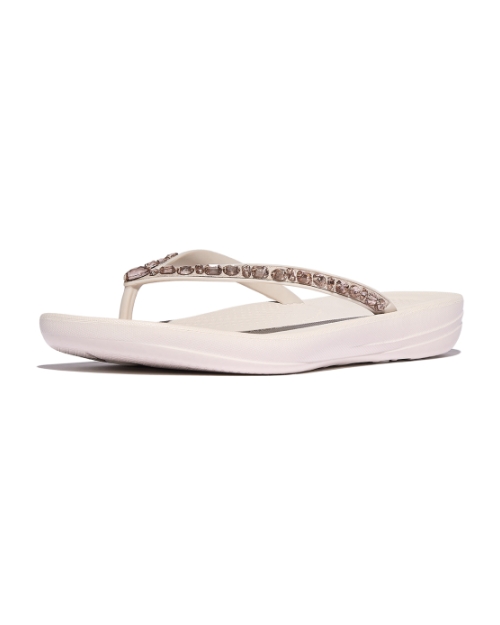 Iqushion Multi-Crystal Ergonomic Flip-Flops Nude Rose