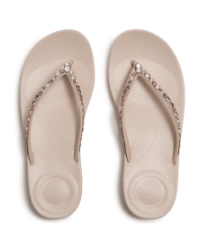 Iqushion Multi-Crystal Ergonomic Flip-Flops All Nude Rose