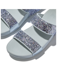 Lulu Multi-Tonal Glitter Slides Quiet Blue