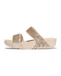 Lulu Multi-Tonal Glitter Slides Platino/Silver