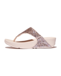 Lulu Multi-Tonal Glitter Toe-Post Sandals Nude Rose Mix