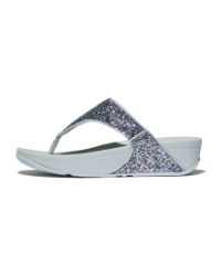 Lulu Multi-Tonal Glitter Toe-Post Sandals Quiet Blue