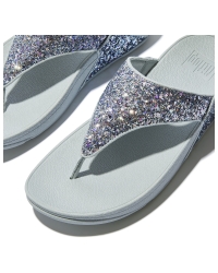 Lulu Multi-Tonal Glitter Toe-Post Sandals Quiet Blue