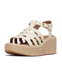 Platfforms Espadr. Leather Fisherman Wedge Sandals Paris Beige