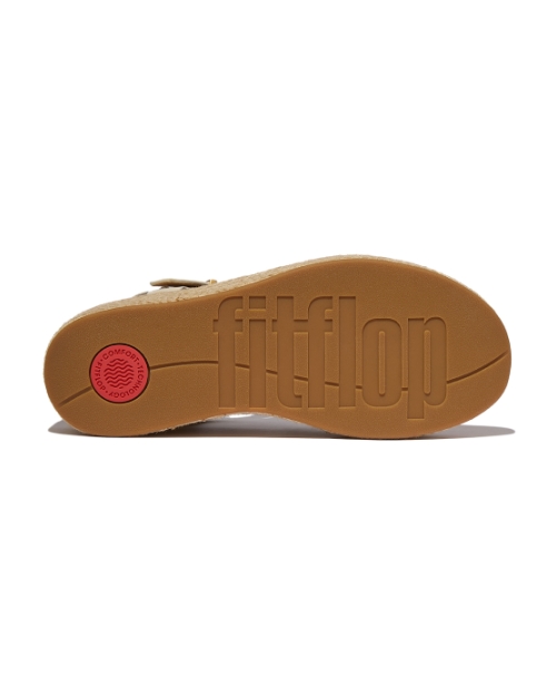 Platfforms Espadr. Leather Fisherman Wedge Sandals Paris Beige