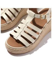 Platfforms Espadr. Leather Fisherman Wedge Sandals Paris Beige