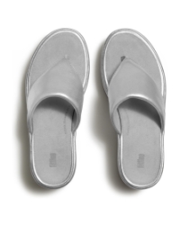 Platfforms Wedge Toe-Post Sandals Silver