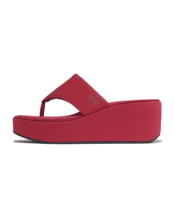 FitFlop Platfforms Wedge Toe-Post Sandals Burnt Berry