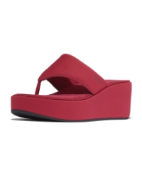 Platfforms Wedge Toe-Post Sandals Burnt Berry