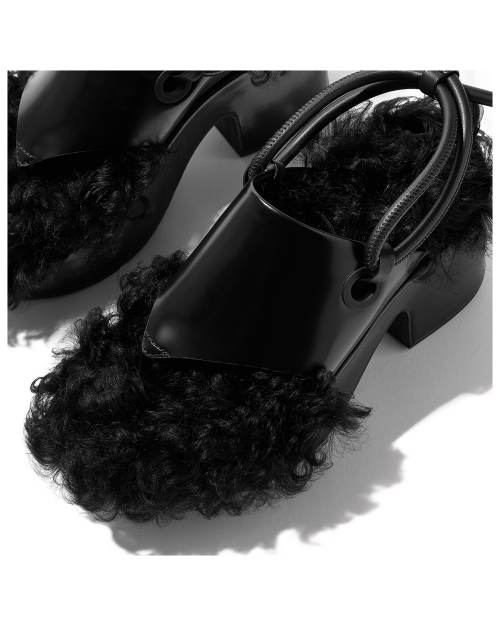 Platfforms X Roksanda Heeled Ankle-Tie T/P Sandals Black