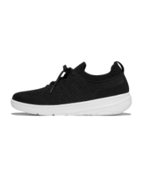 Super-Q Knit Slip-On Laced Sneakers Black