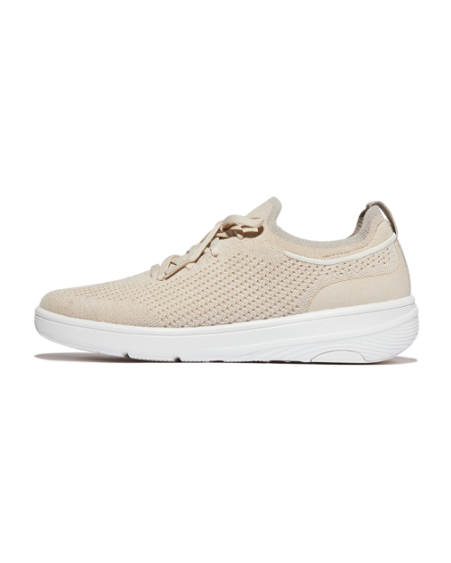 Super-Q Knit Slip-On Laced Sneakers Paris Beige