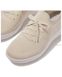 Super-Q Knit Slip-On Laced Sneakers Paris Beige