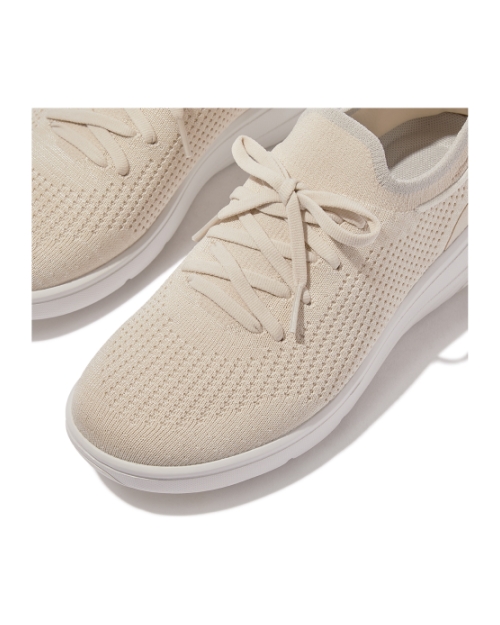 Super-Q Knit Slip-On Laced Sneakers Paris Beige