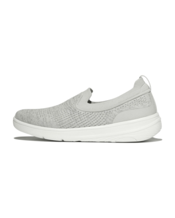 FitFlop Super-Q Knit Slip-Ons Arctic Grey/Silver