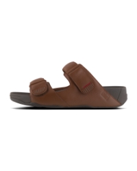 Gogh Moc Slide In Leather Men Dark Tan