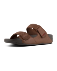 Gogh Moc Slide In Leather Men Dark Tan