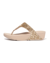 Lulu Glitter Toe-Thongs PU Glitter Platino